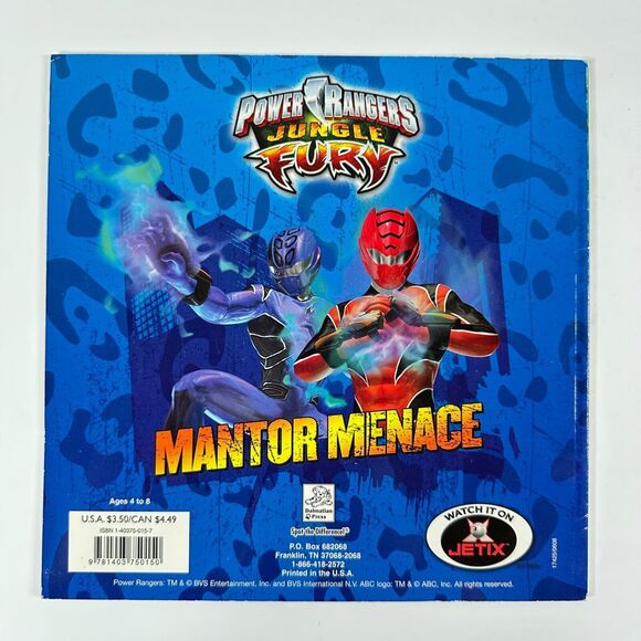 2/$6 Power Rangers Jungle Fury-Mantor Menace book adapted by Slade Stone (PB) - Picture 6 of 10
